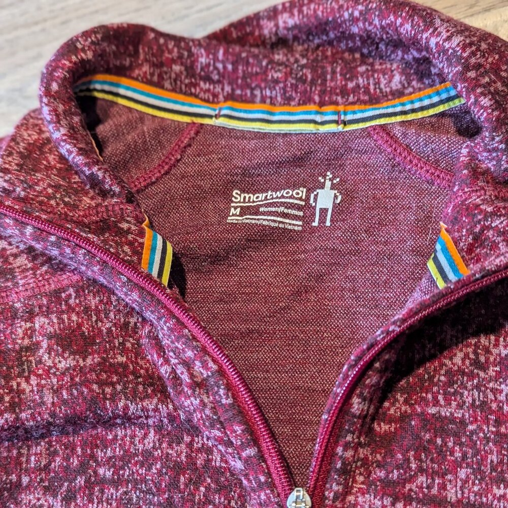 Size M smartwool 1/4 zip long sleeve top